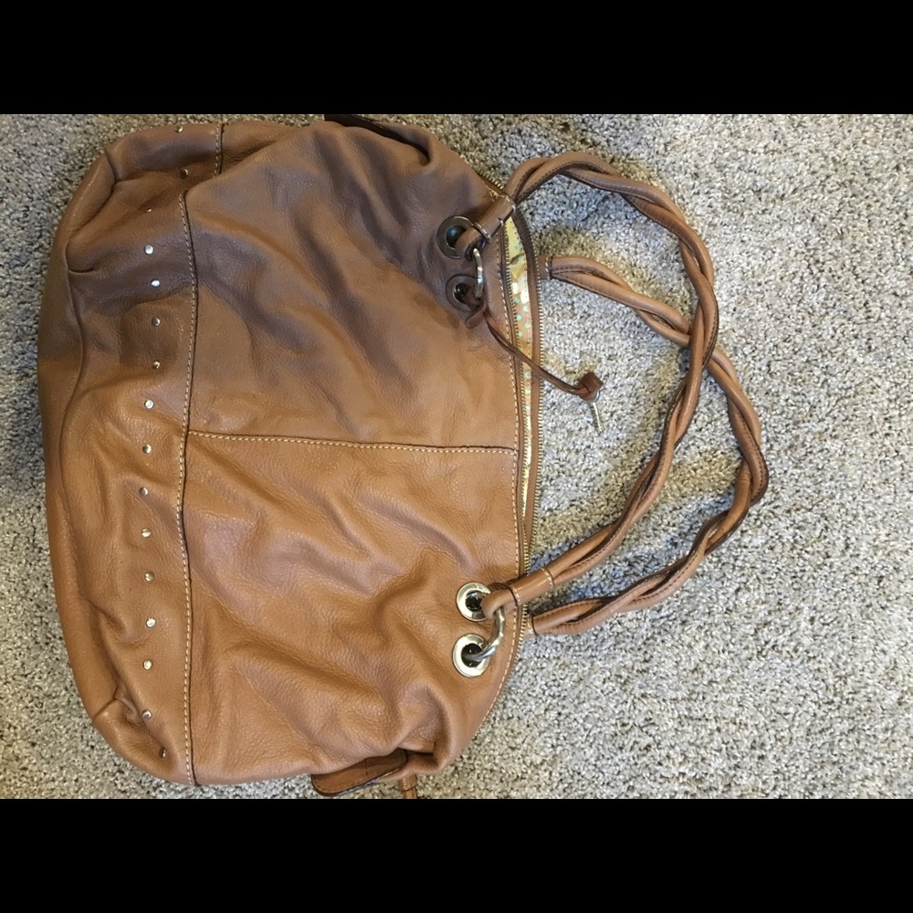 Tan fossil purse